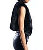 Azalea Wang Meela Faux Fur Open Front Vest, Color:Black - Image 3