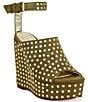 Azalea Wang Mirova Studded Ankle Strap Platform Wedge Sandals - Image 1