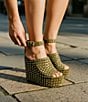 Azalea Wang Mirova Studded Ankle Strap Platform Wedge Sandals - Image 6