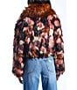 Azalea Wang Molly Retro Faux Fur Shawl Collared Oversize Crop Jacket, Color:Pastel Red - Image 2