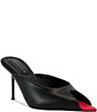 Azalea Wang Montserrat Pointed Peep Toe Stiletto Dress Slides - Image 1