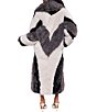 Azalea Wang Moonstone-Grey Multi Shawl Collar Faux Fur Trench Coat - Image 2