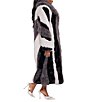 Azalea Wang Moonstone-Grey Multi Shawl Collar Faux Fur Trench Coat - Image 3