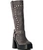 Color:Gray - Image 1 - Muna Studded Moto Boots