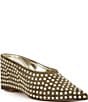 Azalea Wang Neiza Studded Pointed Toe Wedge Mules - Image 1
