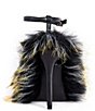 Azalea Wang Noir Faux Fur Ankle Strap Pointed Toe Pumps - Image 3