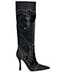 Azalea Wang Novak Suede Laced Pointed Toe Tall Boots - Image 2