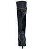 Azalea Wang Novak Suede Laced Pointed Toe Tall Boots - Image 3