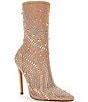 Color:Nude - Image 1 - Opry Cyrstal Mesh Stiletto Mid Booties