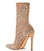 Color:Nude - Image 3 - Opry Cyrstal Mesh Stiletto Mid Booties