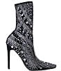 Color:Black - Image 2 - Opry Cyrstal Mesh Stiletto Mid Booties