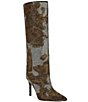 Azalea Wang Oriel Rhinestone Embellished Pointed Toe Tall Boots - Image 1