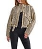 Azalea Wang Ottoline Zebra Stand Collar Zip Front Bomber Jacket - Image 1