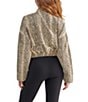 Azalea Wang Ottoline Zebra Stand Collar Zip Front Bomber Jacket - Image 3