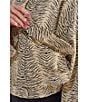Azalea Wang Ottoline Zebra Stand Collar Zip Front Bomber Jacket - Image 5