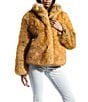 Azalea Wang Pandifox High Funnel Neck Faux Fur Zip Front Jacket, Color:Tan - Image 1