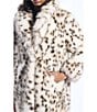 Azalea Wang Pepper Snow Leopard Faux Fur Oversize Maxi Coat, Color:Beige - Image 4