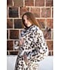 Azalea Wang Pepper Snow Leopard Faux Fur Oversize Maxi Coat, Color:Beige - Image 8
