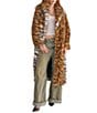Azalea Wang Pepper Tiger Faux Fur Shawl Collar Oversize Fit Front Hook Coat - Image 1