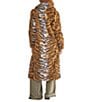 Azalea Wang Pepper Tiger Faux Fur Shawl Collar Oversize Fit Front Hook Coat - Image 3