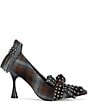 Azalea Wang Piero Plaid Jewel Studded Kiltie Pumps - Image 2
