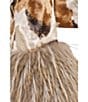 Azalea Wang Plus Size Bree Cow Faux Fur Shawl Collar Cropped Jacket - Image 5