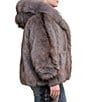 Azalea Wang Plus Size Dusk-Cream Faux Fur Hooded Neck Oversize Open Front Jacket - Image 3