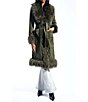 Azalea Wang Plus Size Gilda Olive Faux Sherpa Collared Belted Oversize Trench Coat - Image 3