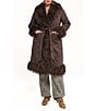 Azalea Wang Plus Size Gilda Faux Sherpa Collared Belted Oversize Trench Coat - Image 6