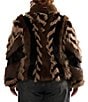 Azalea Wang Plus Size Inez Striped Faux Fur Collared Filled Statement Jacket - Image 2