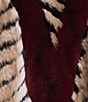 Azalea Wang Plus Size Inez Striped Faux Fur Collared Filled Statement Jacket - Image 5