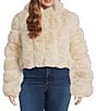 Azalea Wang Plus Size Jolene Faux Fur Hooded Filled Jacket, Color:Beige - Image 2