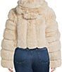 Azalea Wang Plus Size Jolene Faux Fur Hooded Filled Jacket, Color:Beige - Image 3