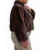 Azalea Wang Plus Size Kessia-Chocolate Faux Fur Collar Neck Oversize Fit Jacket - Image 3