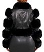 Azalea Wang Plus Size Loverboy-Black Faux Fur Leather Open Lapel Cropped Jacket - Image 2