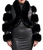 Azalea Wang Plus Size Loverboy-Black Faux Fur Leather Open Lapel Cropped Jacket - Image 4