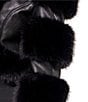 Azalea Wang Plus Size Loverboy-Black Faux Fur Leather Open Lapel Cropped Jacket - Image 5