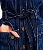 Azalea Wang Plus Size Lucienne-Denim Point Collar Belted Button Front Trench Coat - Image 5