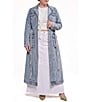 Azalea Wang Plus Size Lucienne-Light Denim Notch Collar Belted Button Front Trench Coat - Image 1
