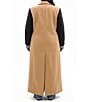 Azalea Wang Plus Size Malone Solid Notch Collar Midweight Button Front Maxi Jacket - Image 2