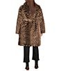 Azalea Wang Plus Size Mirella Oversized Tan Multi Faux Fur Shawl Collared Belted Trench Coat, Color:Dark Beige - Image 3