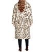 Azalea Wang Plus Size Pepper Snow Leopard Faux Fur Oversize Maxi Coat, Color:Beige - Image 3