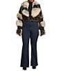 Azalea Wang Plus Size Portia Faux Fur Collared Filled Jacket, Color:Brown - Image 3