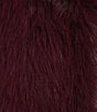 Azalea Wang Plus Size Regina Faux Fur Wing Collar Oversize Snap Front Jacket, Color:Burgundy - Image 5