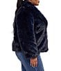 Azalea Wang Plus Size Regina Faux Fur Wing Collar Oversize Snap Front Jacket - Image 3
