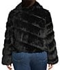 Azalea Wang Plus Size Tumi Faux Fur Collared Filled Jacket, Color:Black - Image 3