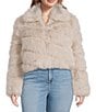 Azalea Wang Plus Size Tumi Faux Fur Collared Filled Jacket, Color:Beige - Image 4