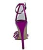 Color:Metallic Fuchsia Pink - Image 3 - Popstar Rhinestone Studded Clear Vinyl Ankle Strap Dress Pumps