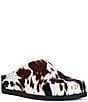 Azalea Wang Ramses Cow Print Calf Hair Platform Mules - Image 1