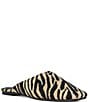 Azalea Wang Raphael Zebra Print Raffia Mules - Image 1